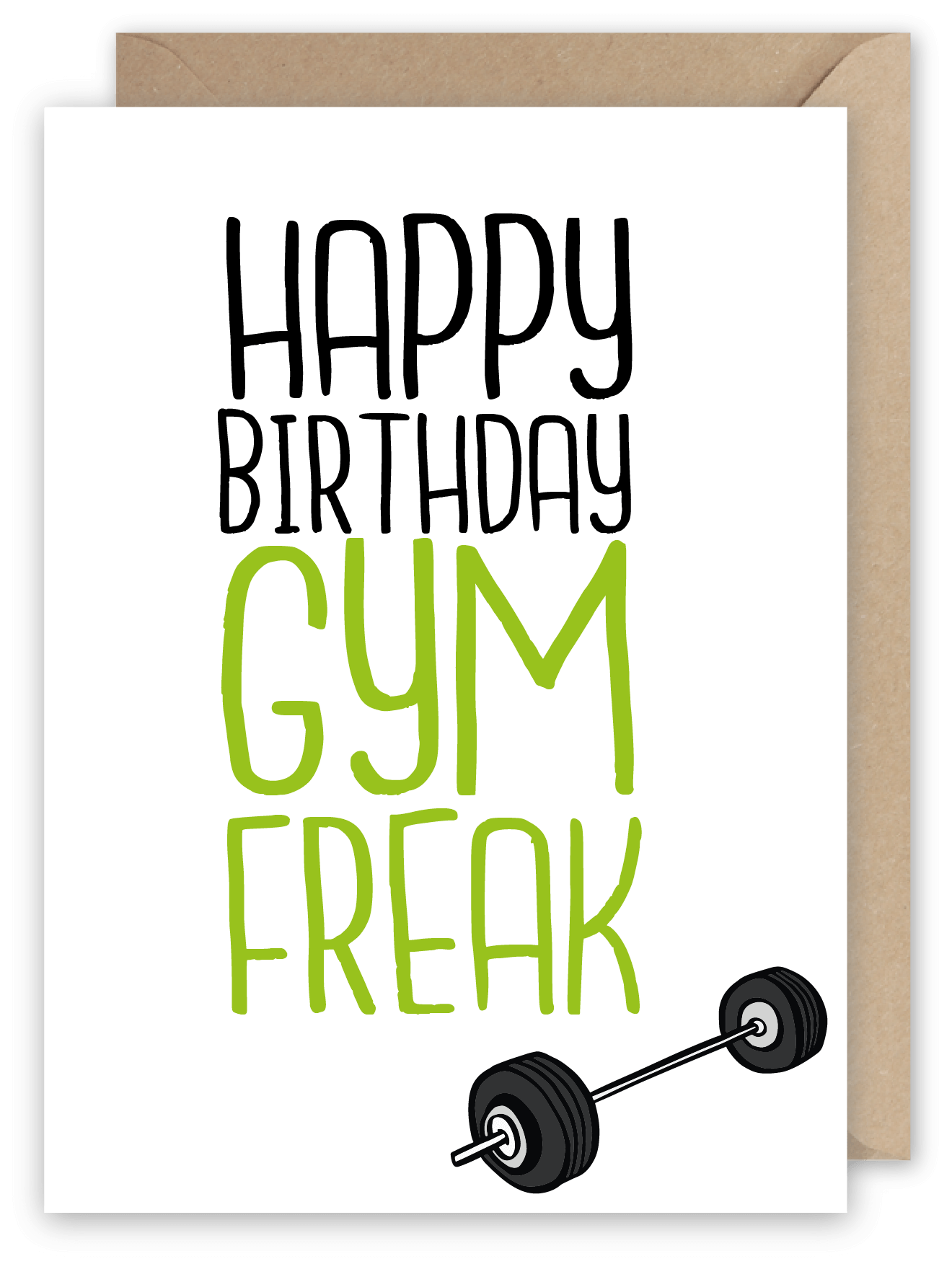 Happy Birthday Gym Freak - Greeting Card from Pheasant Plucker