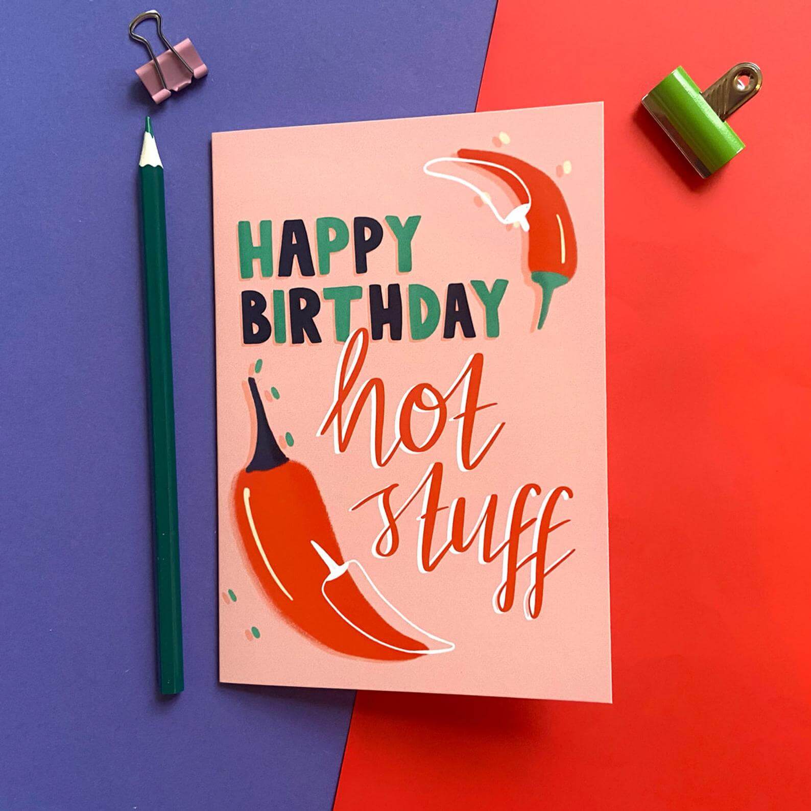 Happy Birthday Hot Stuff - Sexy Birthday Card - Greeting Card from