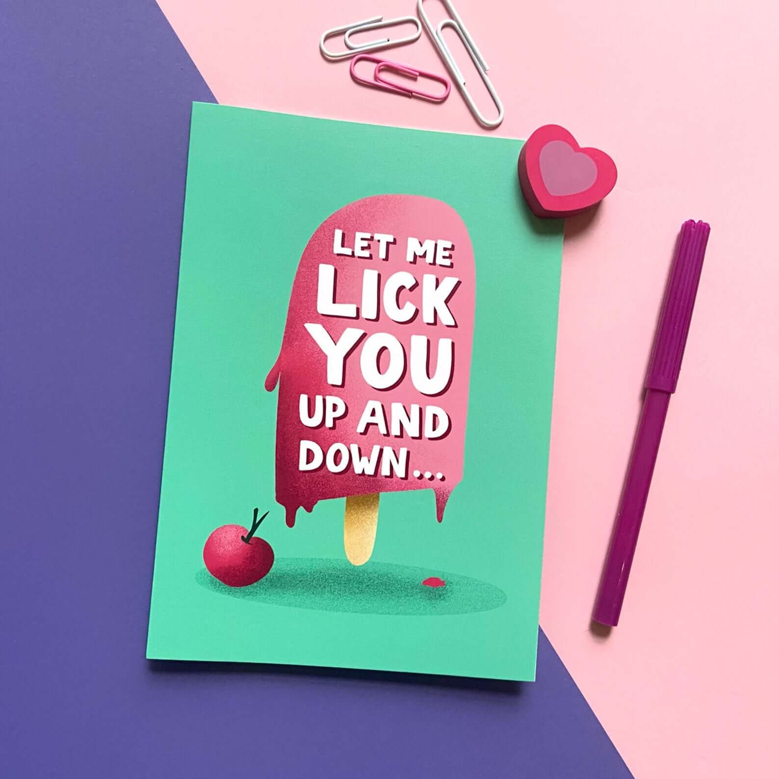 Let Me Lick You Up Down Rude Love Card Greeting Card From Pheasant Plucker Let Me Lick You Up Down Rude Love Card Greeting Card From Pheasant Plucker
